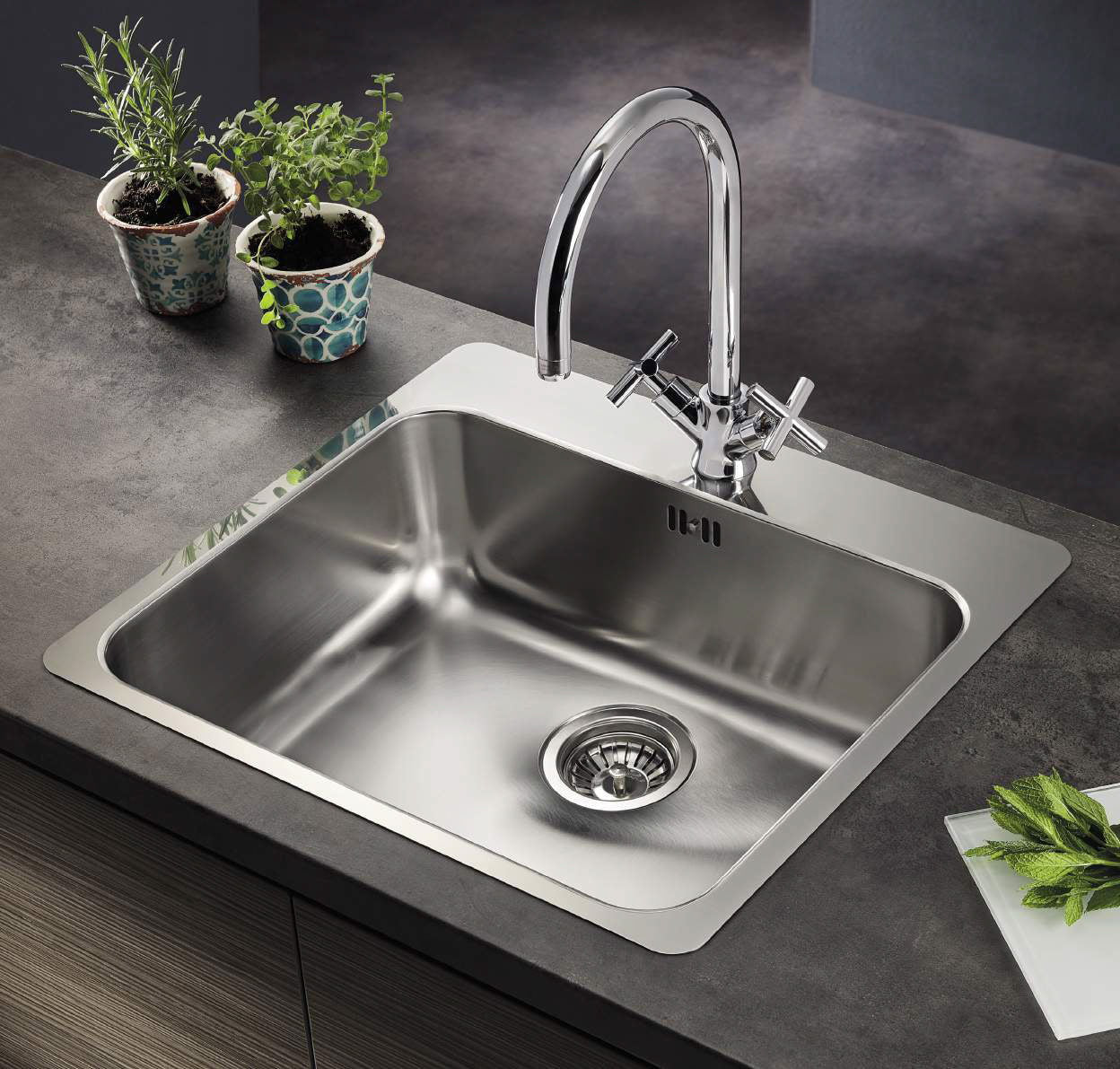 Chiuveta inox Pyramis ZERIA 56x52 1B - EpicHome.ro