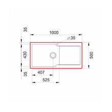 Chiuveta soft compozit Pyramis LEVEL 100x50cm cuva stanga - EpicHome.ro