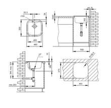 Chiuveta soft compozit Pyramis SQUARE 48x50cm - EpicHome.ro