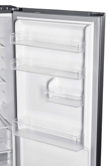 Combina frigorifica Pyramis FSK200 Black Glass, total NO FROST, clasa F, capacitate totala 347 litri - EpicHome.ro