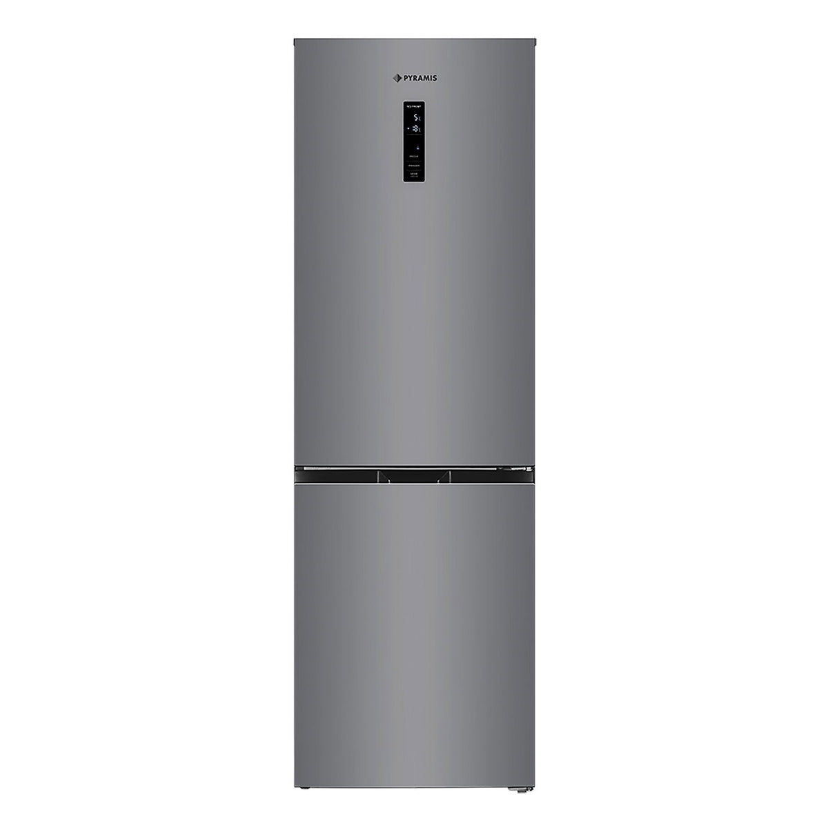 Combina frigorifica Pyramis FSO 185 Inox, Inverter, total NO FROST, clasa E, capacitate totala 323 litri - EpicHome.ro