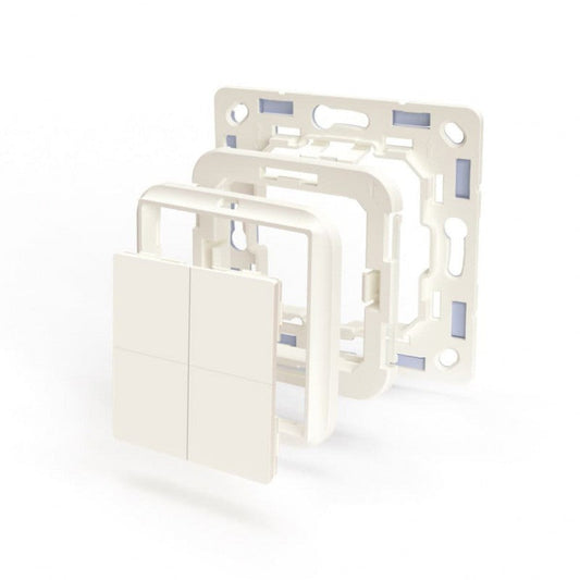 Comutator de perete Shelly BLU Wall Switch 4 + rama Busch-Jaeger - EpicHome