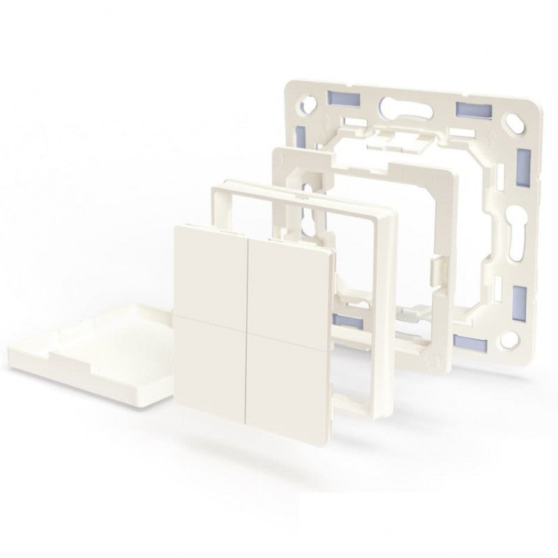 Comutator de perete Shelly BLU Wall Switch 4 + rama pentru cadre Legrand Shelly - EpicHome