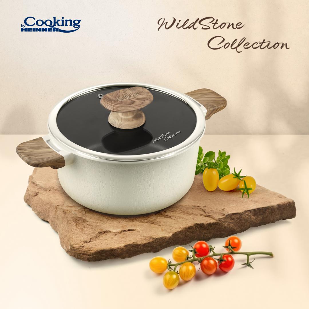 Cratita aluminiu cu capac 20x9.5cm, 2.5 L, Wild Stone, Cooking By Heinner - EpicHome