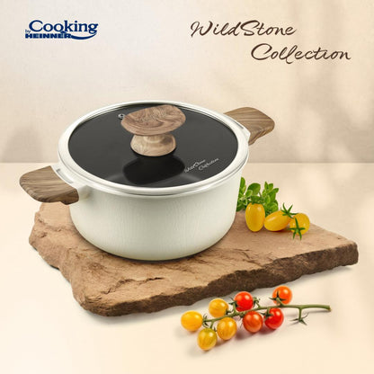 Cratita aluminiu cu capac 20x9.5cm, 2.5 L, Wild Stone, Cooking By Heinner - EpicHome