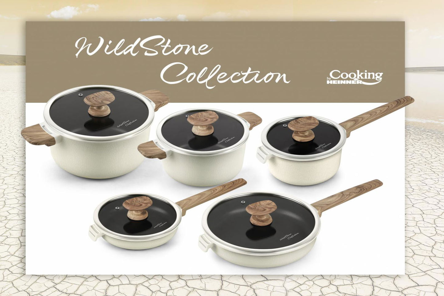 Cratita aluminiu cu capac 20x9.5cm, 2.5 L, Wild Stone, Cooking By Heinner - EpicHome