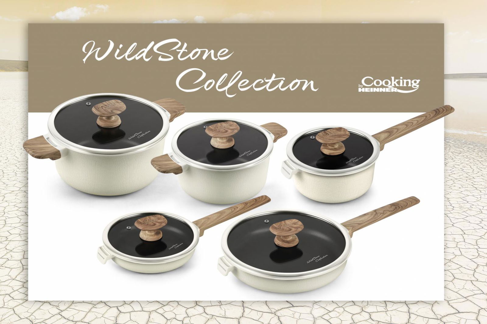 Cratita aluminiu cu capac 20x9.5cm, 2.5 L, Wild Stone, Cooking By Heinner - EpicHome