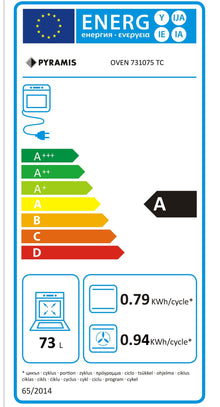 Cuptor electric Pyramis 731075 TC, 11 functii, clasa A, 73 litri, Soft Close, Cool touch, Full Touch Control - EpicHome.ro