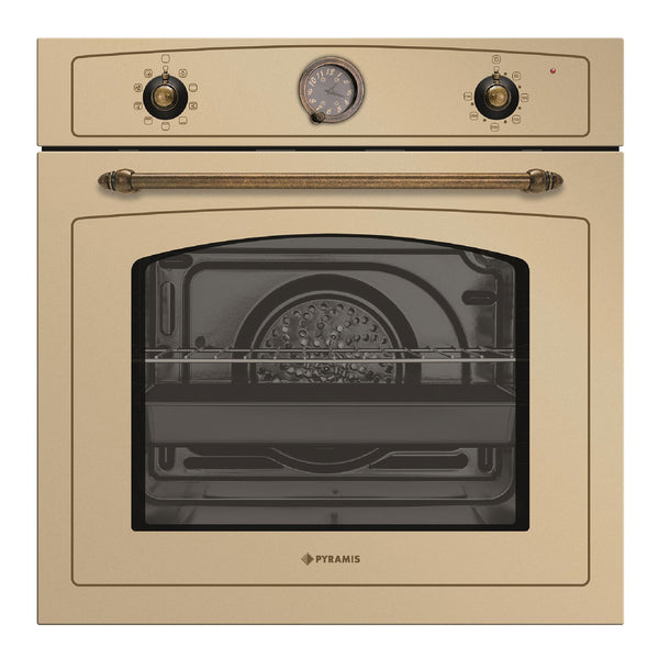 Cuptor electric Pyramis 733070 Rustic, 9 functii, clasa A, 73 litri, Soft Close, butoane rotative antichizate - EpicHome.ro