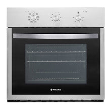 Cuptor electric Pyramis BAS 1001 Inox & Black Glass, 8 functii, clasa A, 63 litri, timer mecanic, butoane rotative - EpicHome.ro