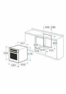 Cuptor electric Pyramis PO78114010EBLΜ Full Black Glass, 10 functii, clasa A, volum 78 litri, Soft Close, Cool Touch, Piroliza, ghidaje telescopice - EpicHome.ro