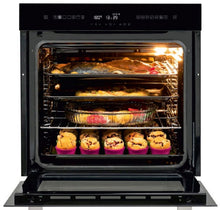 Cuptor electric Pyramis PO78123010BLΜ Full Black Glass, 15 functii, clasa A, volum 78 litri, Soft Close, Cool Touch, Vap Clean, Child Lock - EpicHome.ro