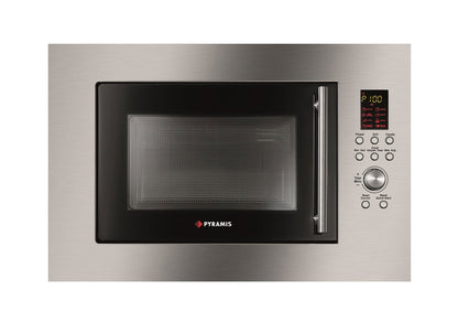 Cuptor microunde incorporabil Pyramis 30 Inox, 23 litri, 900 W, 8 funcţii automate, 595x390x395mm - EpicHome.ro