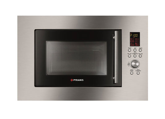 Cuptor microunde incorporabil Pyramis 30 Inox, 23 litri, 900 W, 8 funcţii automate, 595x390x395mm - EpicHome.ro