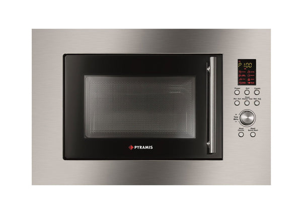 Cuptor microunde incorporabil Pyramis 30 Inox, 23 litri, 900 W, 8 func?ii automate, 595x390x395mm - EpicHome.ro