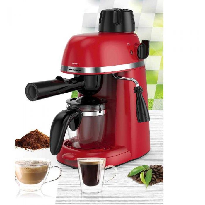 Espressor manual Heinner KOPY 350RD, 800 W, 0.24 L, 3.5 bar, Rosu - EpicHome