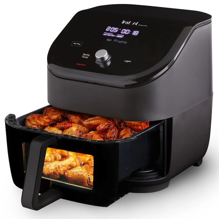 Friteuza cu aer cald, fara ulei, Instant Vortex Plus 6 Clear Cook, Ecran digital, Cos detasabil, 6 functii de gatire, Capacitate 5.7 litri, 1700W - EpicHome