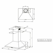 Hota decor Pyramis MDSC, 1 motor, butoane pivotante, 408m³h, 60cm - EpicHome.ro