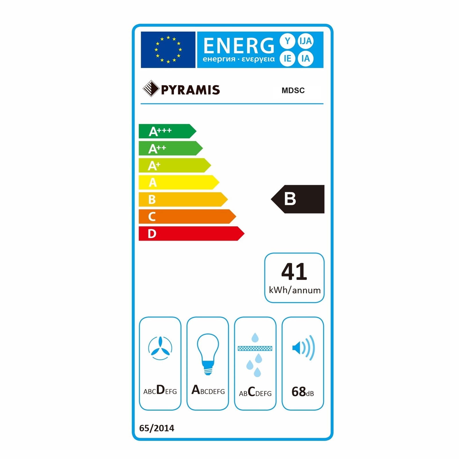 Hota decor Pyramis MDSC, 1 motor, butoane pivotante, 408m³h, 60cm - EpicHome.ro