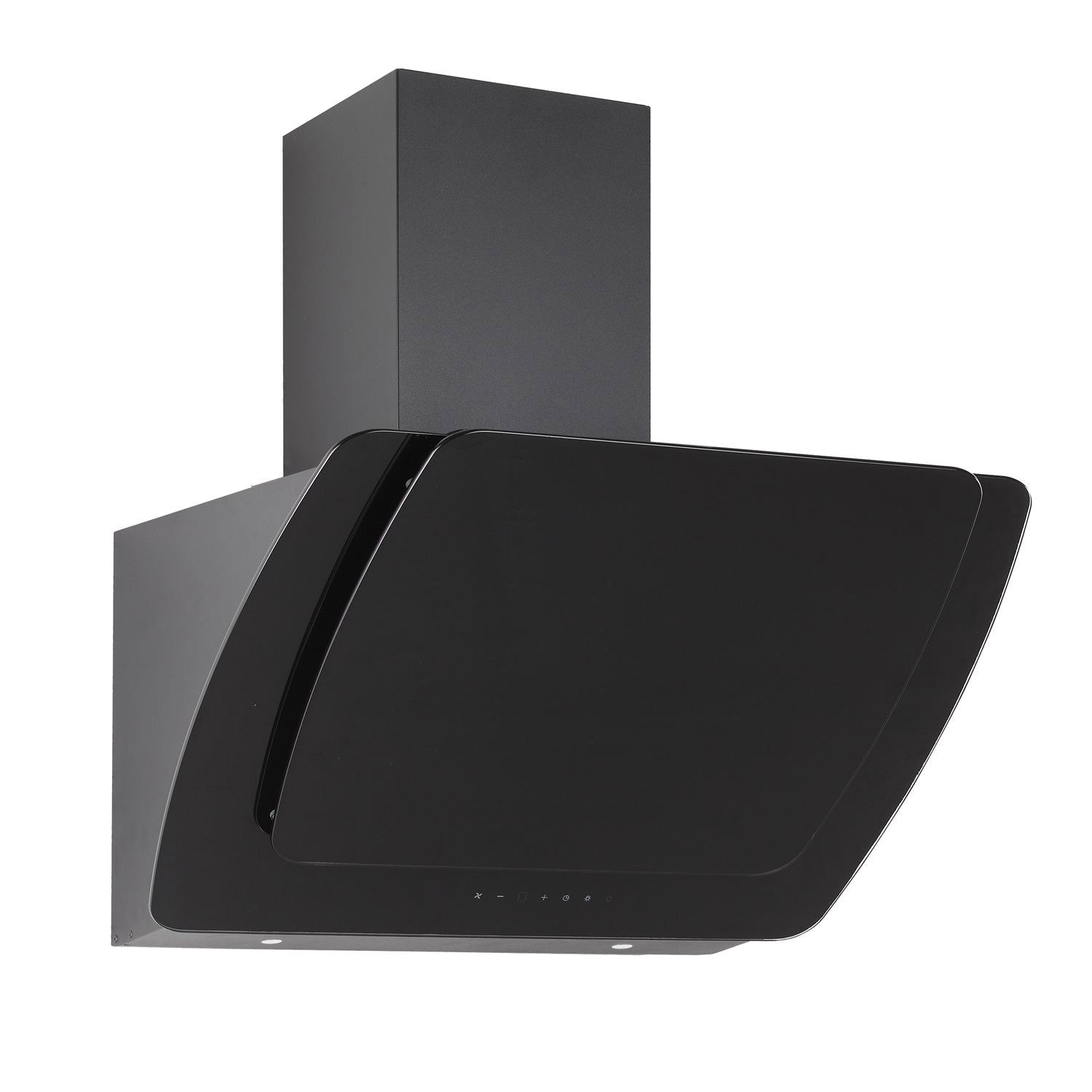 Hota decor Pyramis MISTERO, 1 motor turbo, full black glass, 586m³h - EpicHome.ro