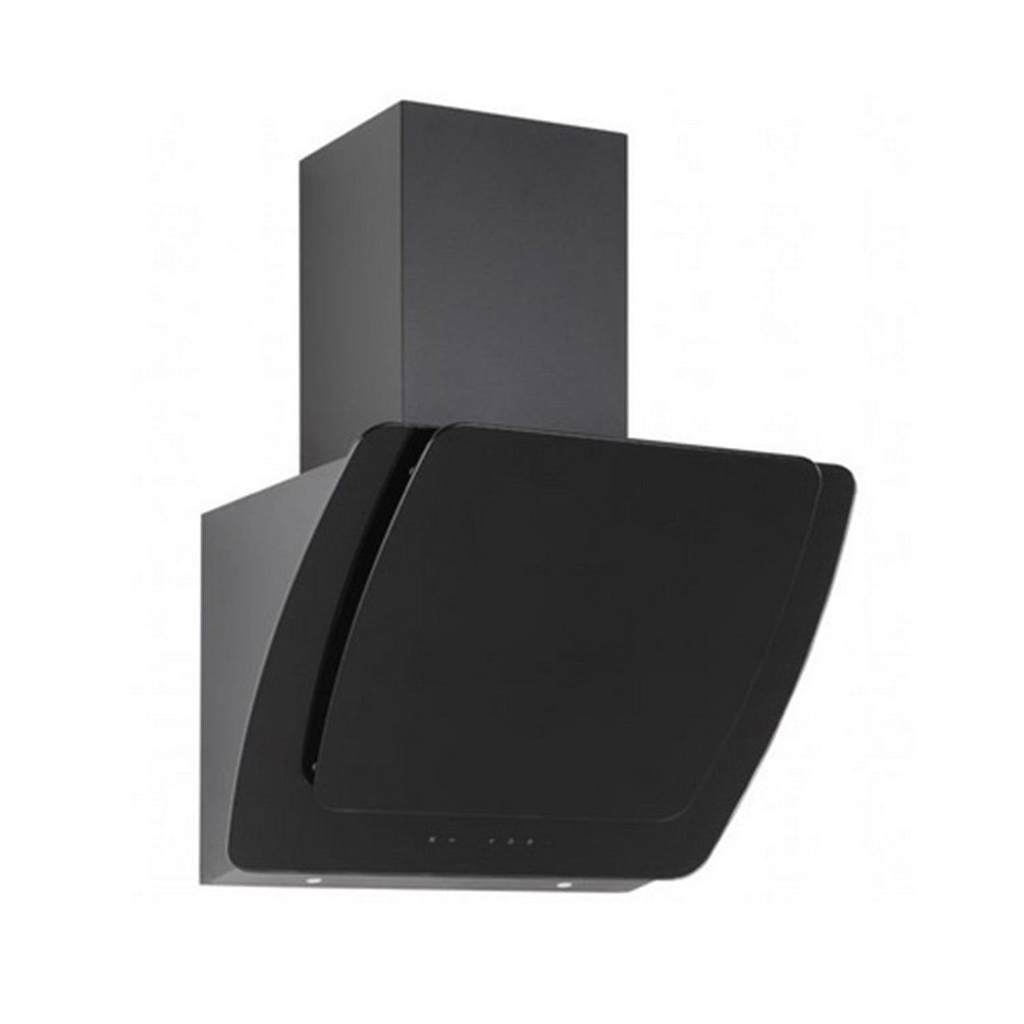 Hota decor Pyramis MISTERO, 1 motor turbo, full black glass, 586m³h - EpicHome.ro