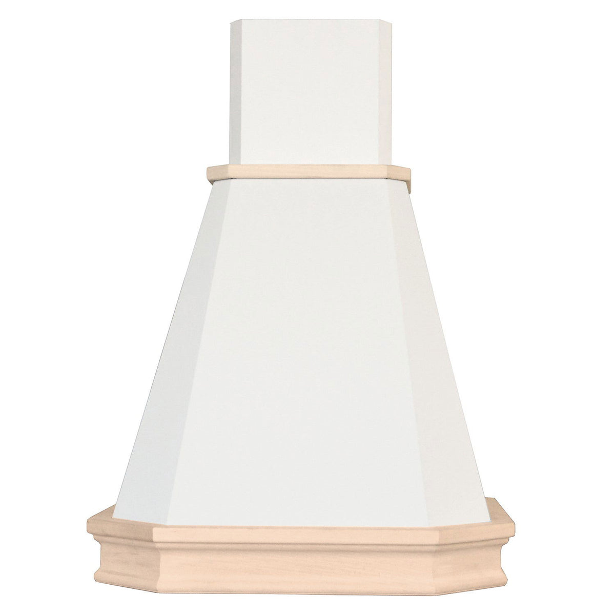 Hota decor Pyramis Rustic Chimney ELITELINE, 1 motor turbo, finisaj bej & lemn natur, 368m³h - EpicHome.ro