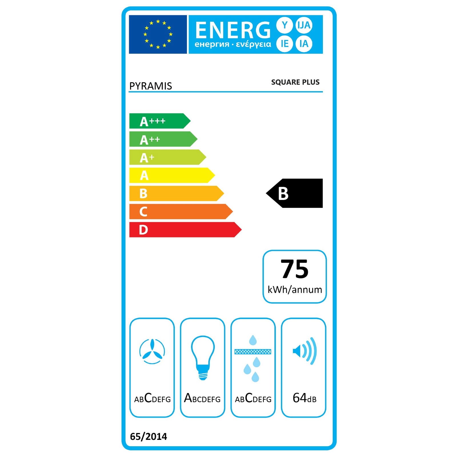 Hota decor Pyramis Square Plus Chimney, 1 motor turbo, Inox, control electronic, 600m³h - EpicHome.ro