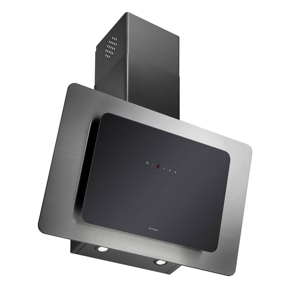 Hota decor Pyramis VETRIO, 1 motor turbo, sticla colorata si inox, 700m³h - EpicHome.ro