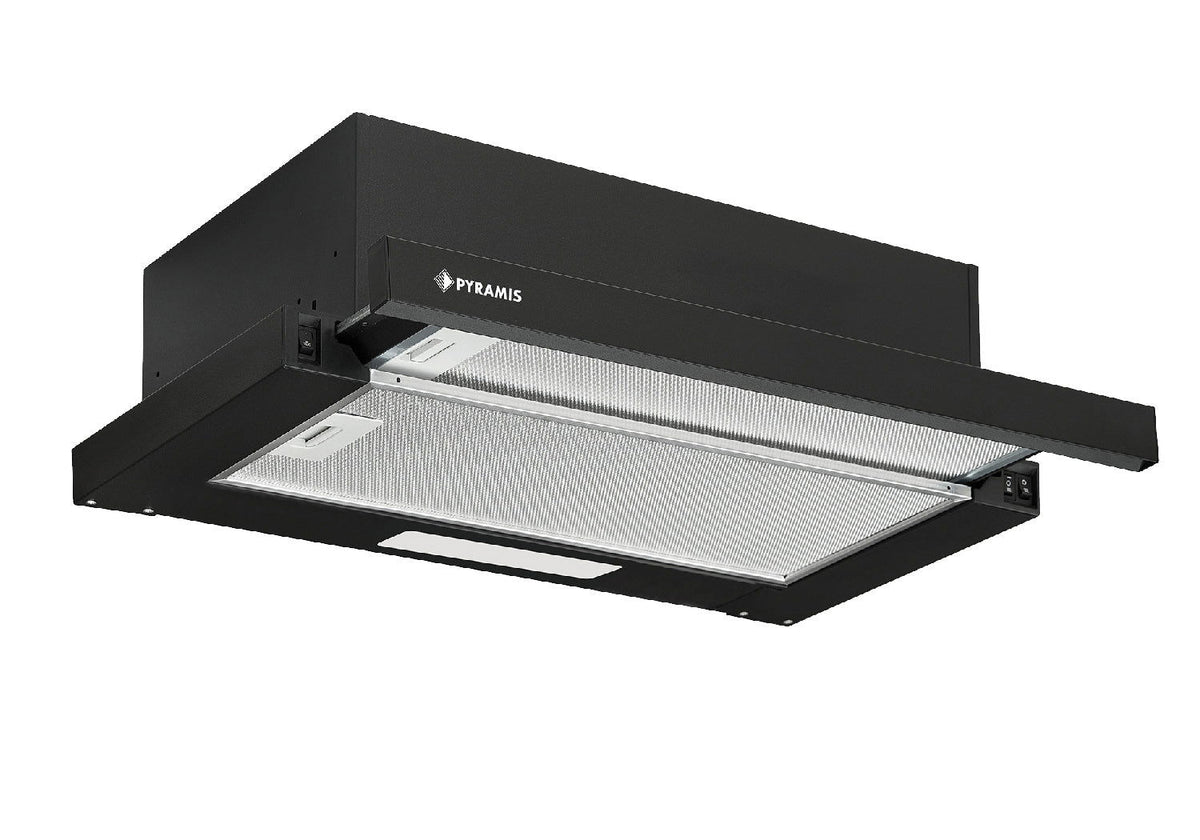 Hota telescopica Pyramis ECO SLIDING 1350, 2 motoare, 400m³h, 60cm - EpicHome.ro