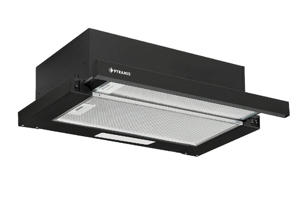 Hota telescopica Pyramis ECO SLIDING 1350, 2 motoare, 400m³h, 60cm - EpicHome.ro