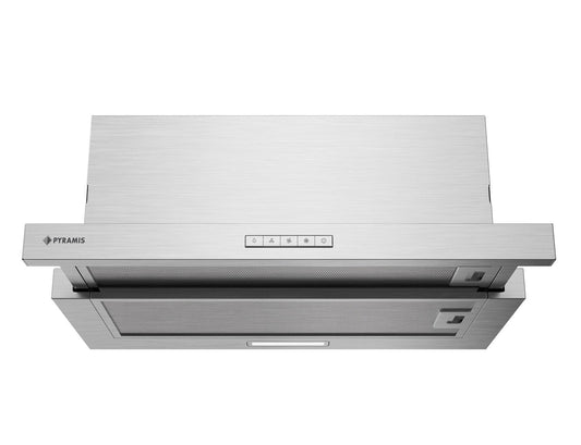 Hota telescopica Pyramis Premium Power MDT, Soft Touch, Inox, 1 motor Turbo, 573m³h, 60cm - EpicHome.ro