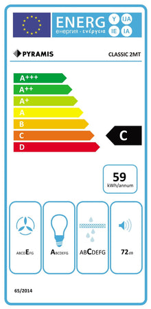 Hota traditionala Pyramis ATC2, 2 motoare, 297m³h, 60cm - EpicHome.ro