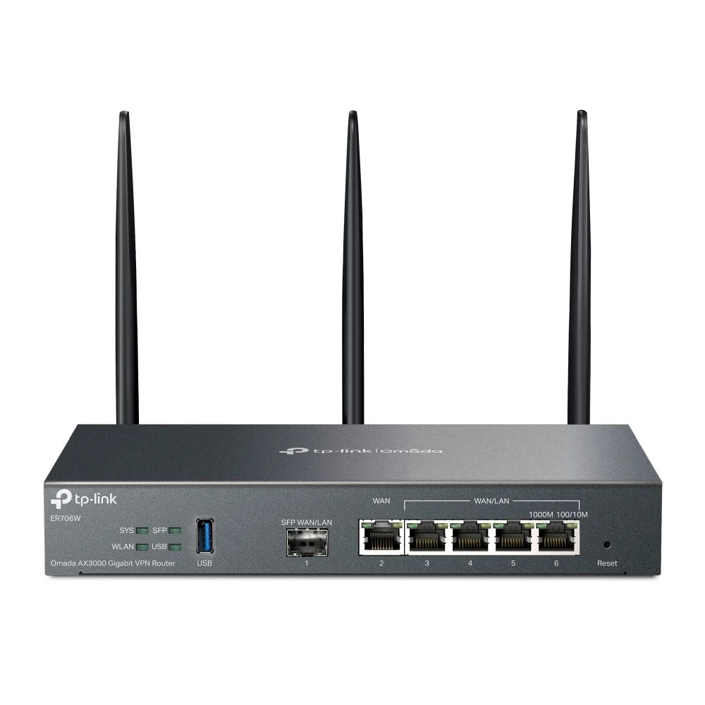 Router Wireless TP-Link Omada ER706W, VPN Wi-Fi 6 AX3000 Multi-WAN