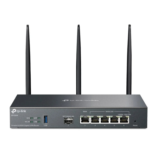 Router Wireless TP-Link Omada ER706W, VPN Wi-Fi 6 AX3000 Multi-WAN