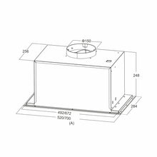 Hota total incorporabila Pyramis MD, 1 motor, putere de absorbtie maxima 618mc/h, 52cm, Touch control, finisaj inox