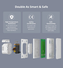 Întrerupător inteligent Sonoff M5-2C-80W, 2 canale, 10A, protocol Matter, Alb - EpicHome