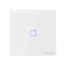 Intrerupator inteligent cu touch Sonoff T1 EU TX, Wireless + RF 433, 1 canal, compatibil iOS Android, Amazon Alexa Google Assistant, sticla, Alb - EpicHome