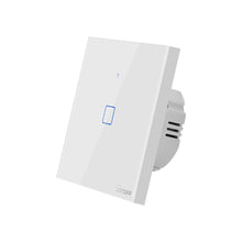 Intrerupator inteligent cu touch Sonoff T1 EU TX, Wireless + RF 433, 1 canal, compatibil iOS Android, Amazon Alexa Google Assistant, sticla, Alb - EpicHome