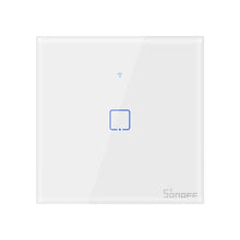 Intrerupator smart Sonoff T0EU1C TX, Wireless, cu touch, 1 canal, sticla, Alb - EpicHome.ro