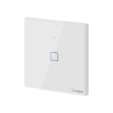 Intrerupator smart Sonoff T0EU1C TX, Wireless, cu touch, 1 canal, sticla, Alb - EpicHome.ro