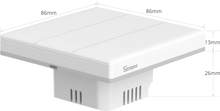 Intrerupator smart Sonoff T5-2C-86, Wireless cu full touch (2 canale), lumina LED 5A/1200W - EpicHome.ro