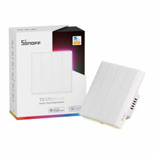 Intrerupator smart Sonoff T5-4C-86, Wireless cu full touch (4 canale), lumina LED 5A/1200W - EpicHome.ro