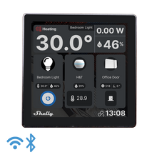 Intrerupator smart cu touchscreen Shelly Wall Display, Wi-Fi, Alb sau Negru, Bluetooth - EpicHome.ro