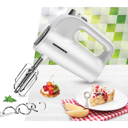 Mixer de mana Heinner HM-300WH, 300 W, 5 viteze, Alb - EpicHome