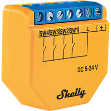 Modul Wi-fi Pentru Activarea Scenelor Shelly Plus I4 - DC, 4 Canale, Compatibil Cu Amazon Alexa Si Google Assistant - EpicHome