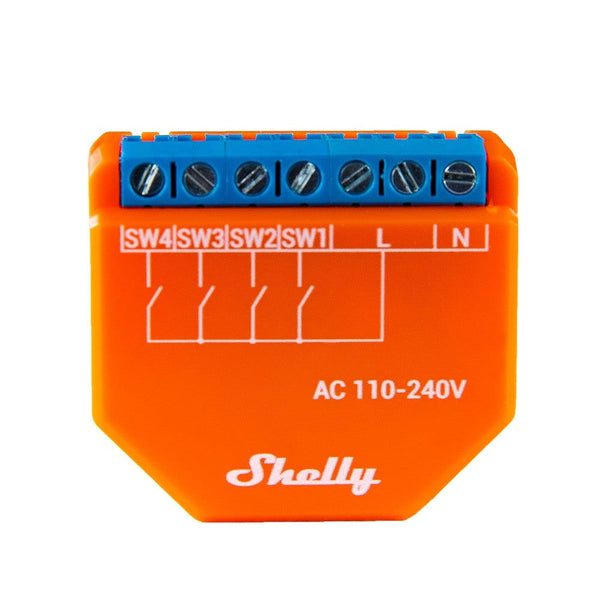 Modul Wi-fi Pentru Activarea Scenelor Shelly Plus I4, 4 Canale, Compatibil Cu Amazon Alexa Si Google Assistant - EpicHome