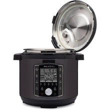 Multicooker Instant Pot Pro 8, 7.6L, 1200~1400W, 10 functii, Vas interior aplatizat din inox cu manere, 11 sisteme de siguranta, Gratar multifuncțional, Garnitura extra (Negru) - EpicHome