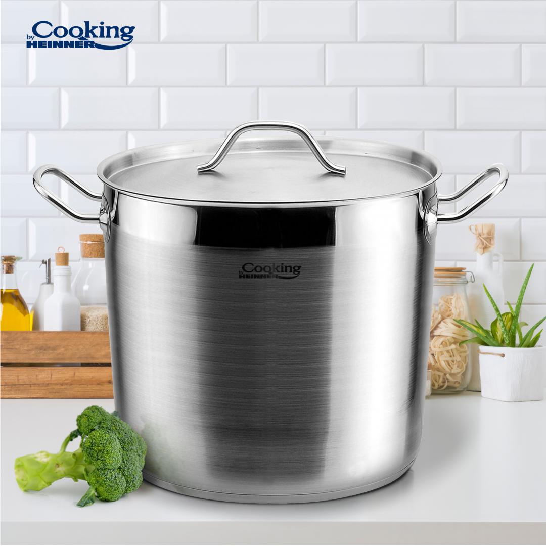 Oala cu capac Inox 26x21cm, 11L, Maestro, Cooking By Heinner - EpicHome