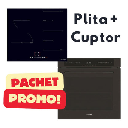 Pachet PROMO plita pe inductie (PHI62432FMB) + cuptor eletric (PO78123010BLΜ) - EpicHome