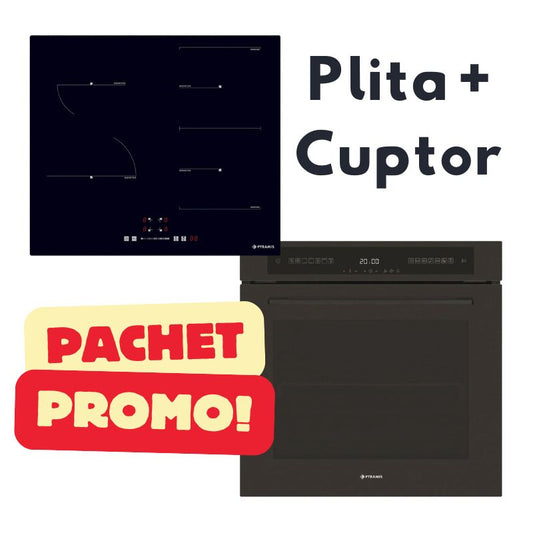 Pachet PROMO plita pe inductie (PHI62432FMB) + cuptor eletric (PO78123010BLΜ) - EpicHome